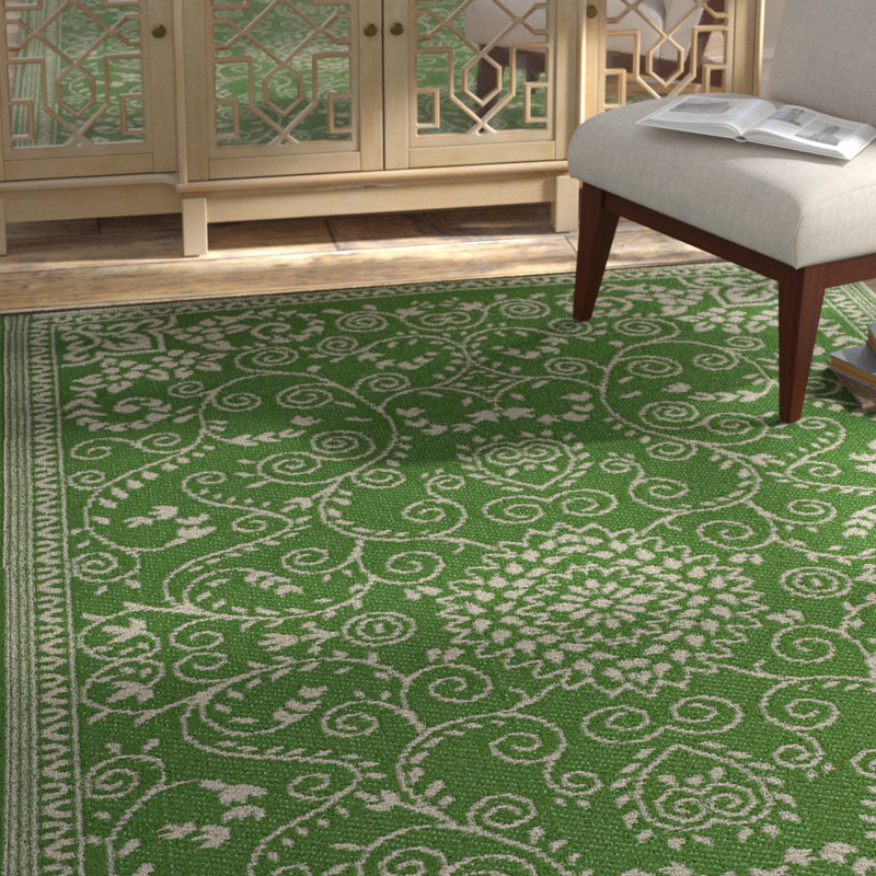 Winston Porter Alcantara Lime Green Indoor/Outdoor Area Rug & Reviews Wayfair